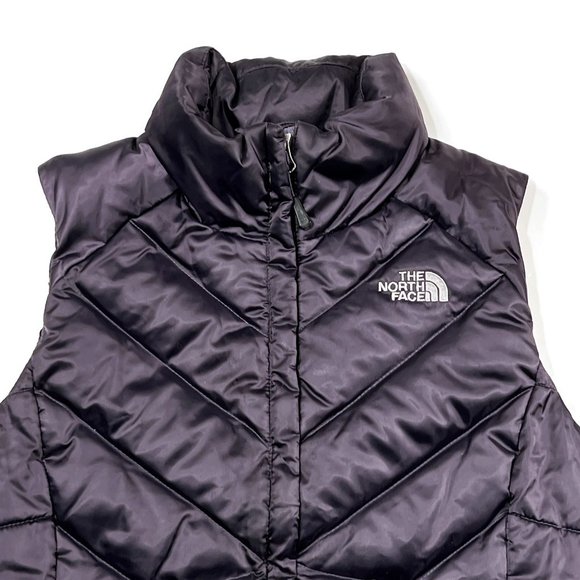 The North Face Aconcagua 550 Down Vest Womens Small Purple Quilted Zip Puffer - Picture 9 of 12